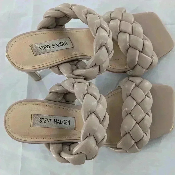 Steve Madden Kenley Women's Taupe Sandals Heels Size 8 - Picture 5 of 14